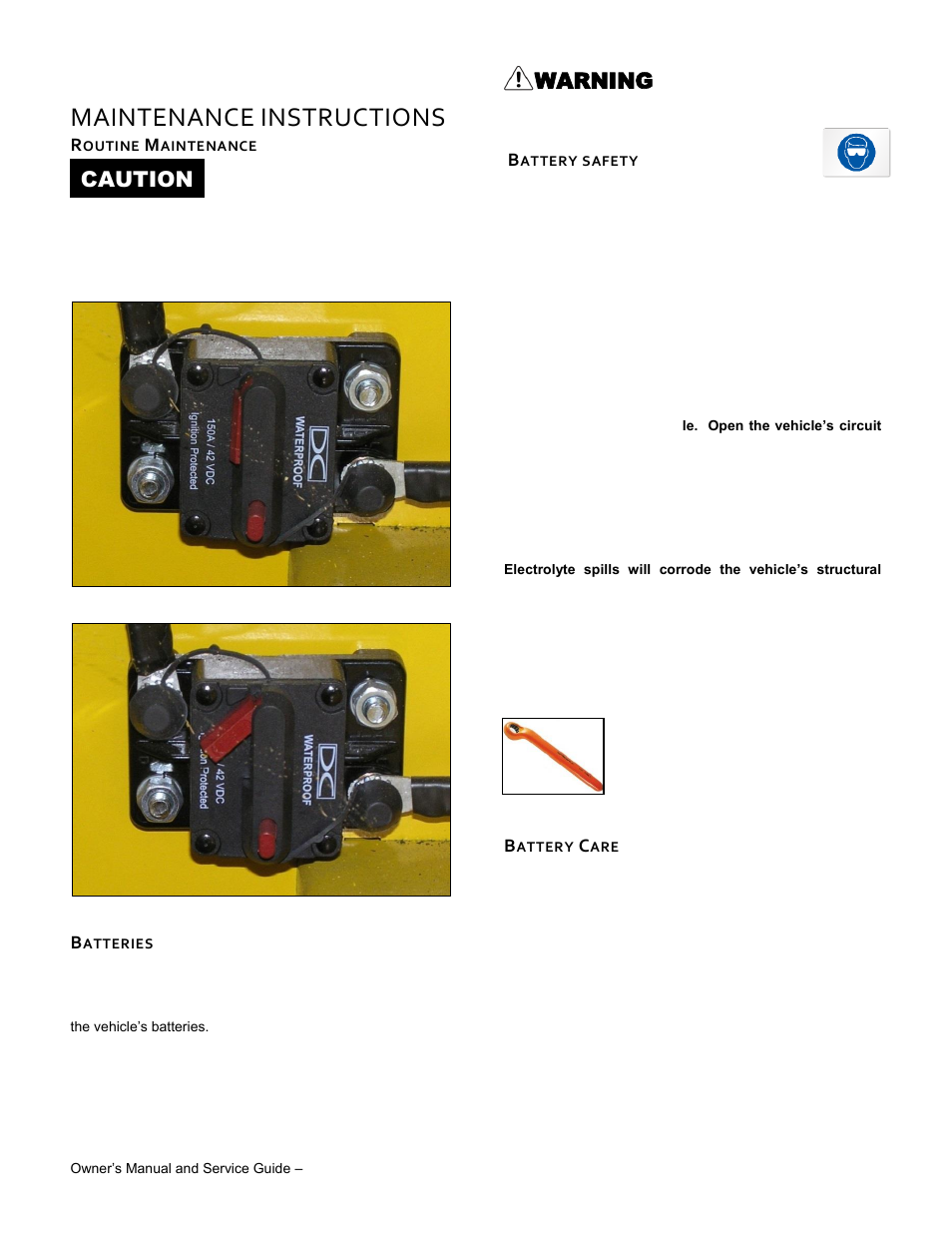 Routine maintenance, Batteries, Battery care | Maintenance, Instructions, Warning caution, Warning | Wesley PCT-3510-6SA ST User Manual | Page 20 / 41