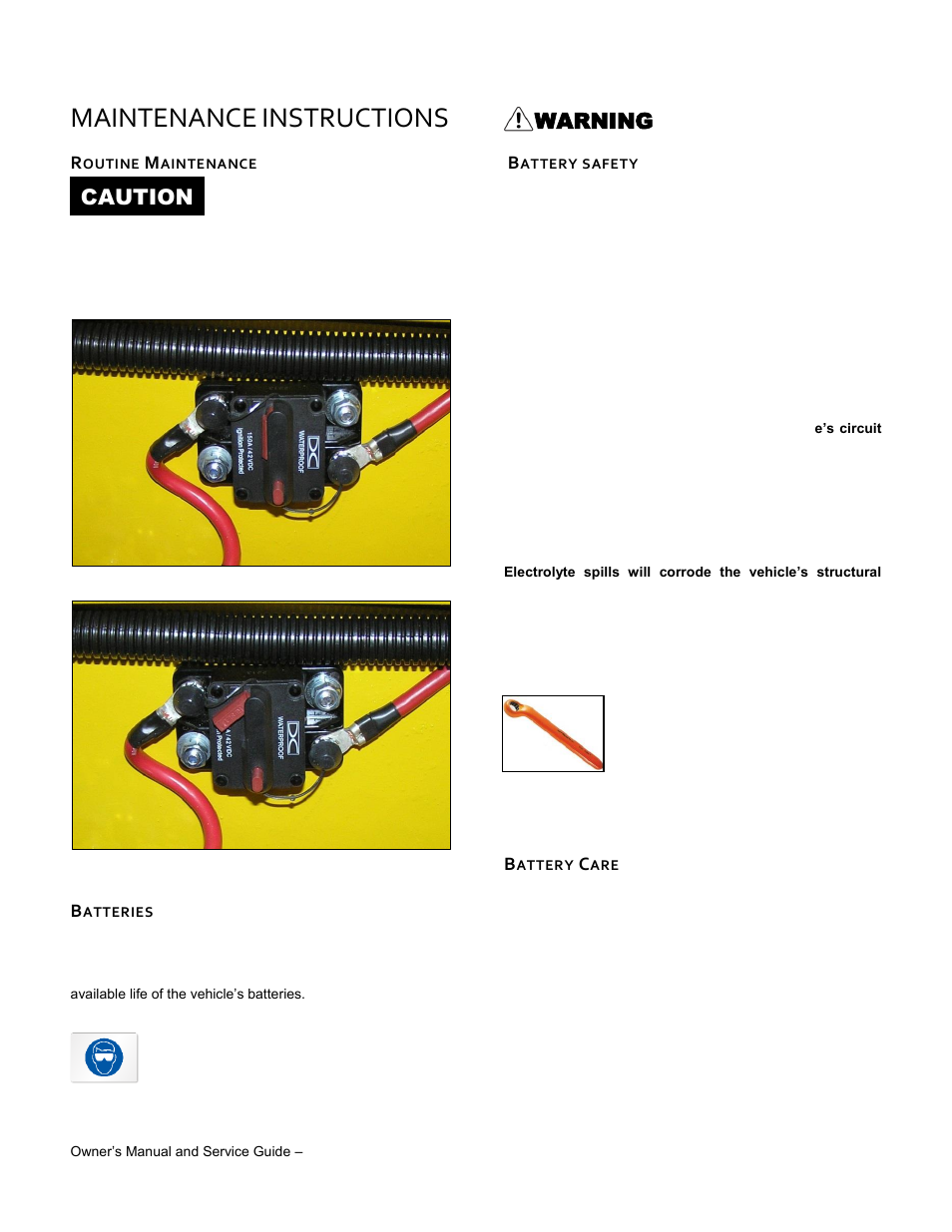 Routine maintenance, Batteries, Battery care | Maintenance, Instructions, Warning caution | Wesley BC-6200-8SA User Manual | Page 20 / 49