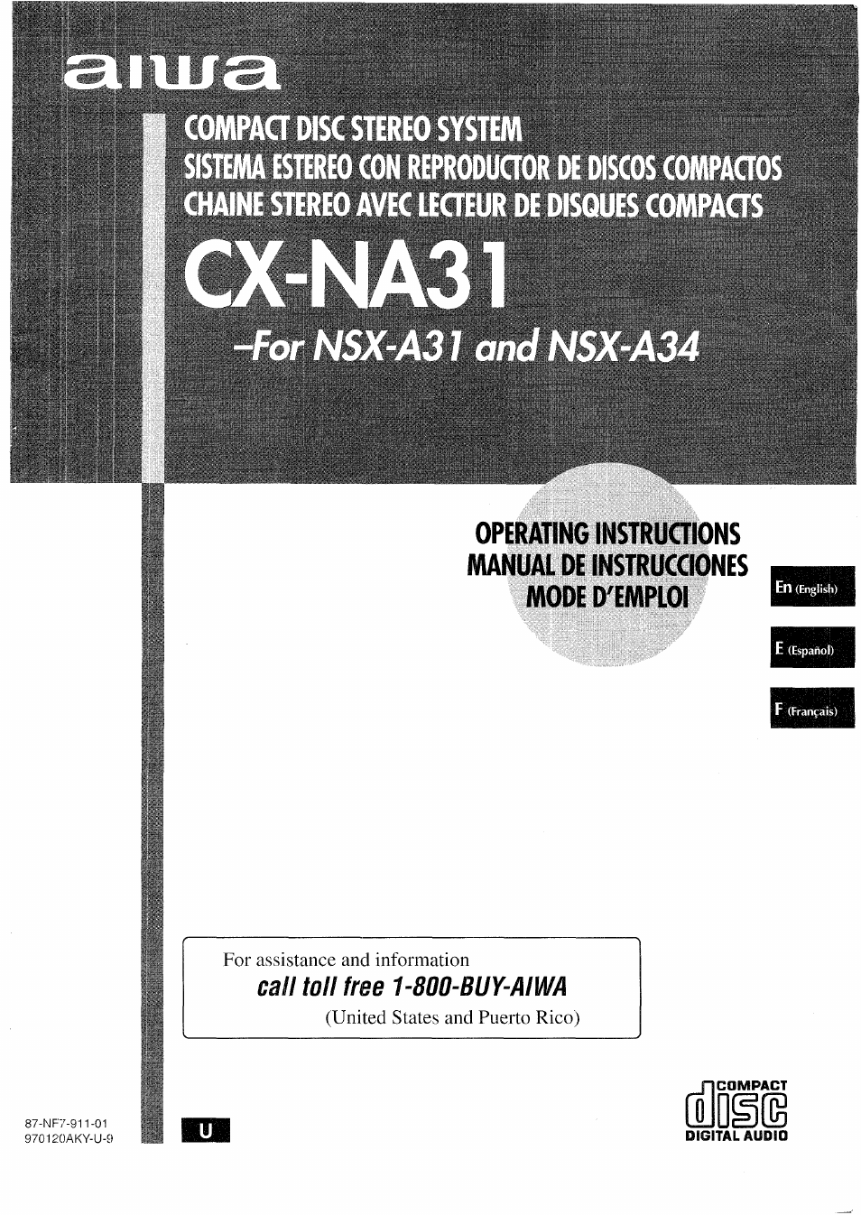 Aiwa CX-NA31 User Manual | 76 pages