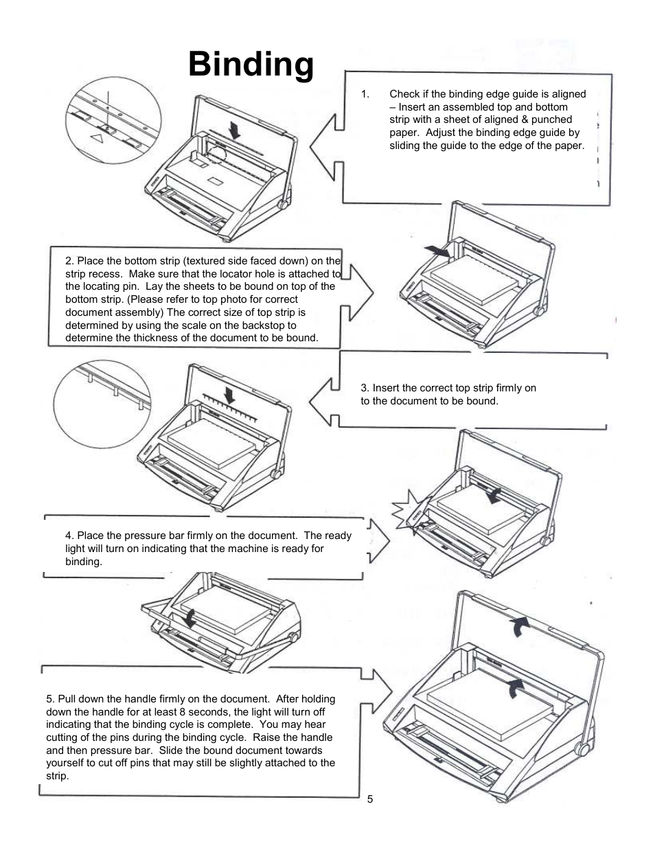 Binding | Tamerica Products V2000-Pro  User Manual | Page 6 / 8