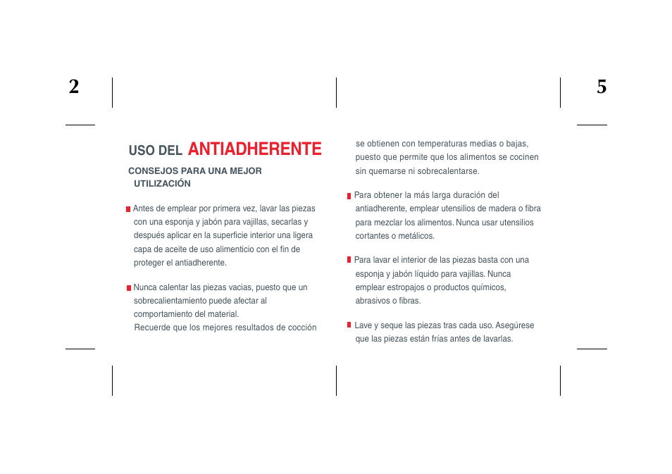 Im_futura-03, Antiadherente, Uso del | Magefesa IM Futura User Manual | Page 3 / 8