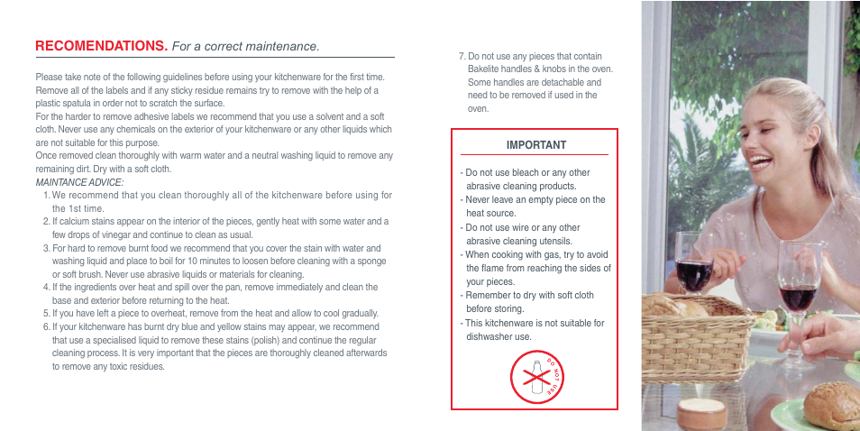 Garantia_v_therm_usa-06, Recomendations, For a correct maintenance | Magefesa IM Vitaltherm User Manual | Page 14 / 14