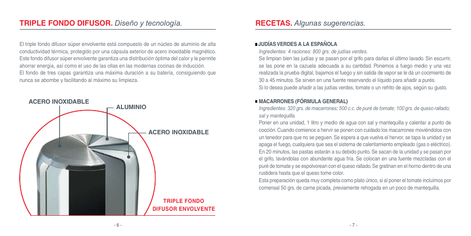 Garantia_v_therm-08, Triple fondo difusor. diseño y tecnología, Recetas. algunas sugerencias | Magefesa IM Vitaltherm User Manual | Page 8 / 14
