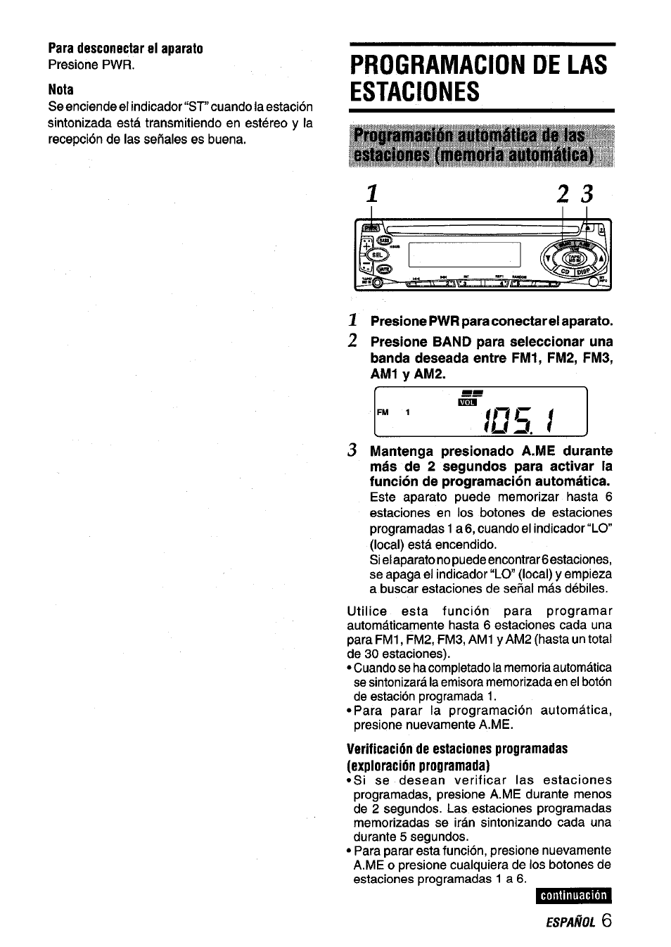 Programacion de las estaciones | Aiwa CDC-X136 User Manual | Page 21 / 44