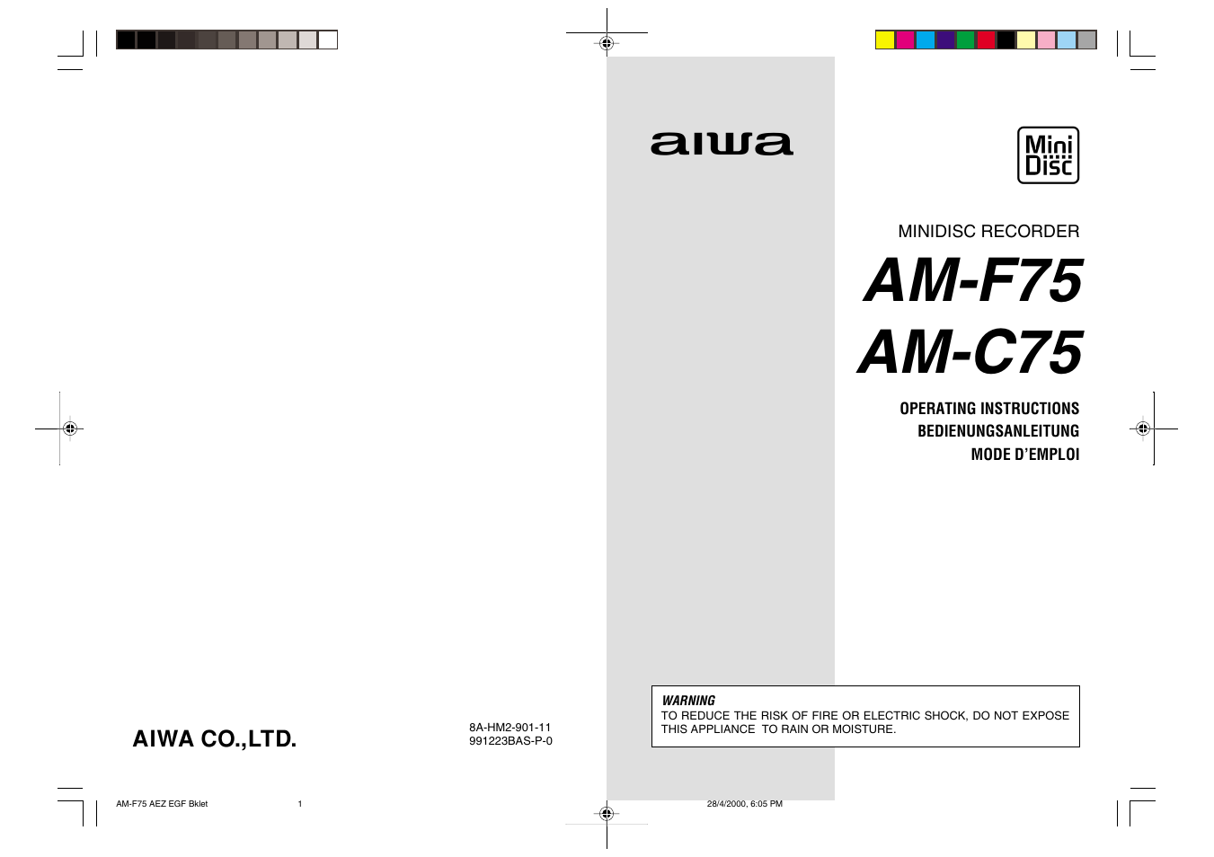 Aiwa AM-C75 User Manual | 42 pages