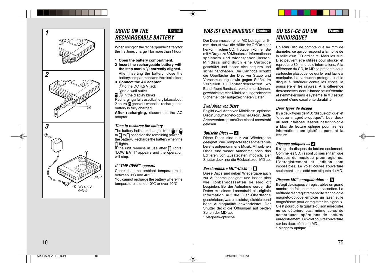 Aiwa AM-C75 User Manual | Page 10 / 42