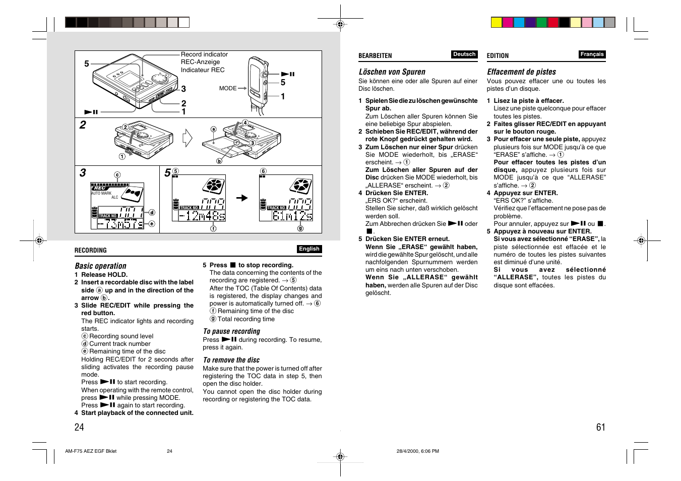 Aiwa AM-C75 User Manual | Page 24 / 42