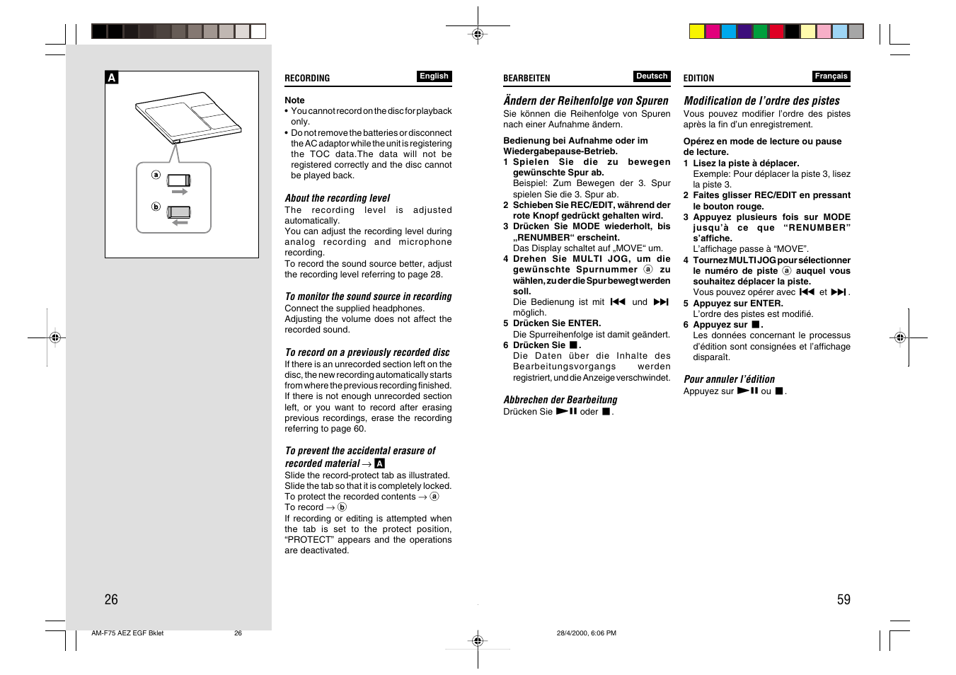 Aiwa AM-C75 User Manual | Page 26 / 42
