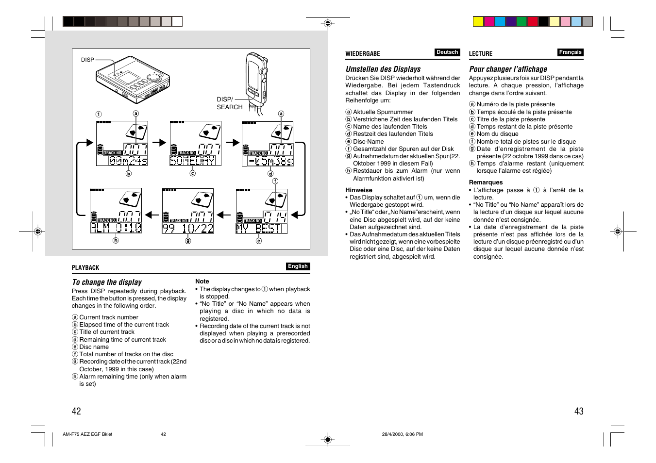 Aiwa AM-C75 User Manual | Page 42 / 42