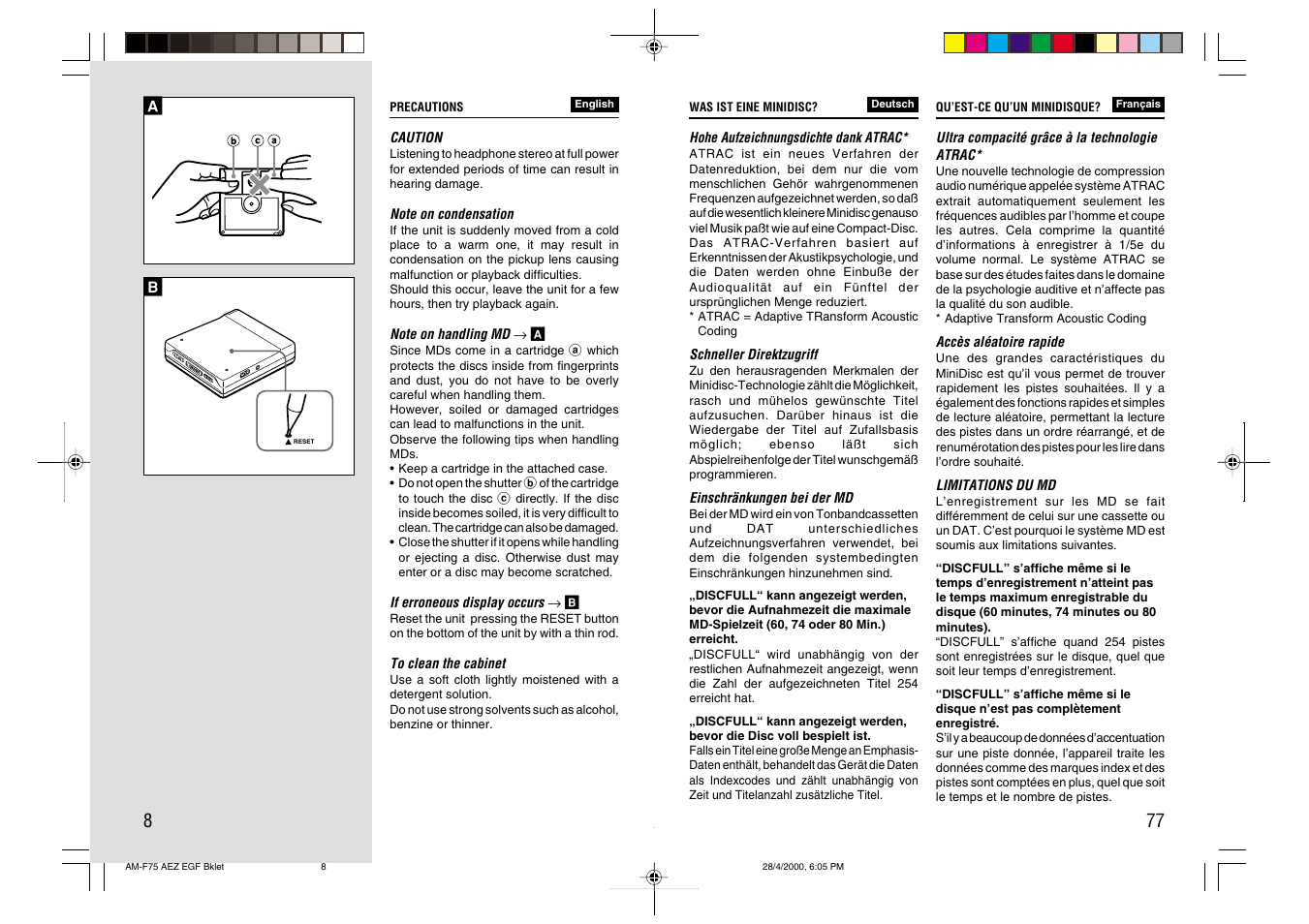 Aiwa AM-C75 User Manual | Page 8 / 42