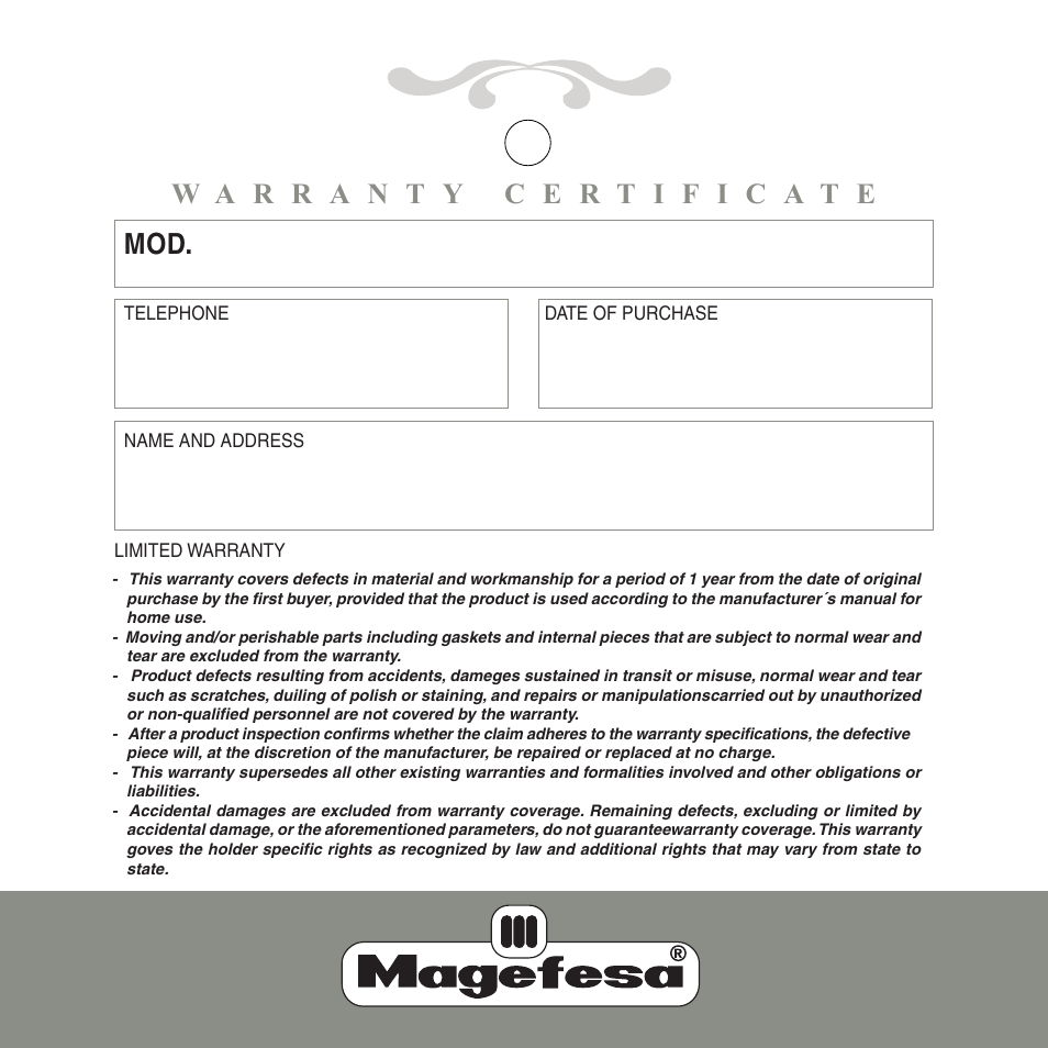 Garantia_usa_2014-07 | Magefesa IM Cordoba User Manual | Page 8 / 8