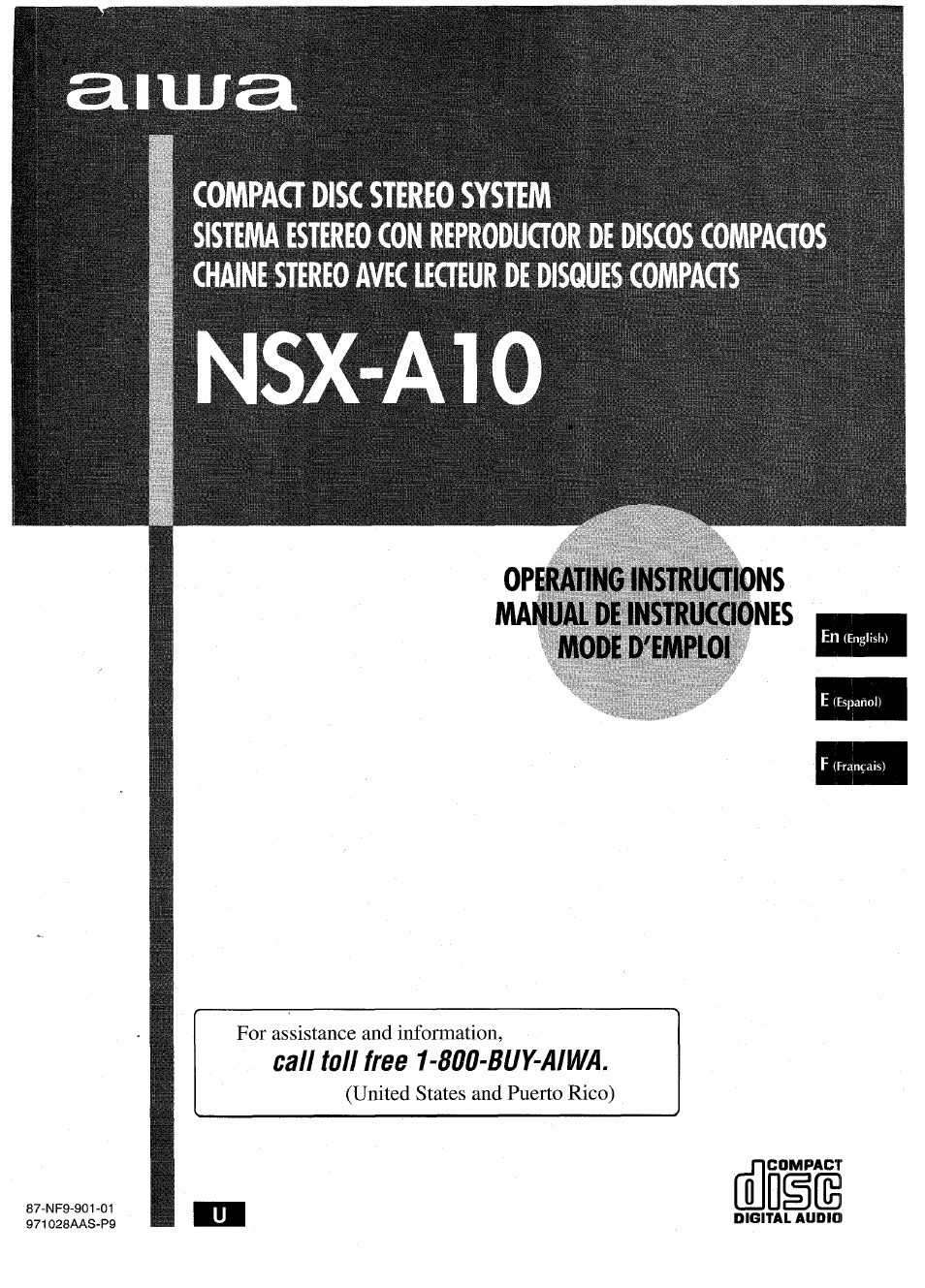 Aiwa NSX-A10 User Manual | 44 pages