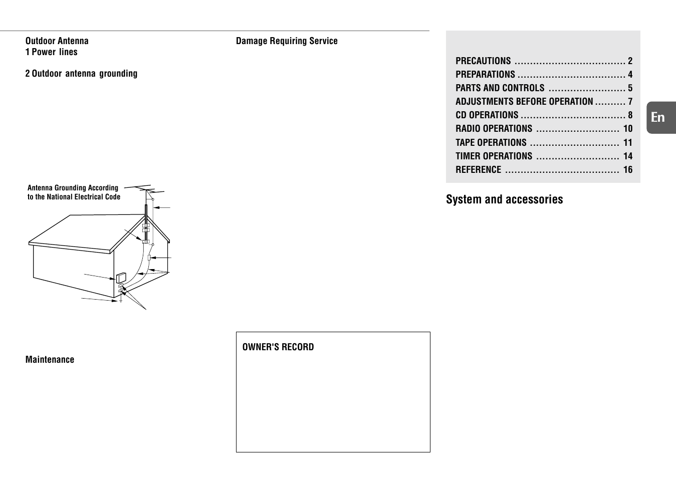 Aiwa XR-M131 User Manual | Page 3 / 18