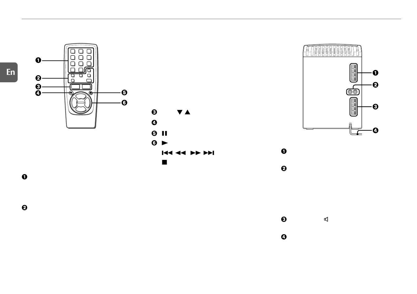 Main unit: rear, Remote control | Aiwa XR-M131 User Manual | Page 6 / 18