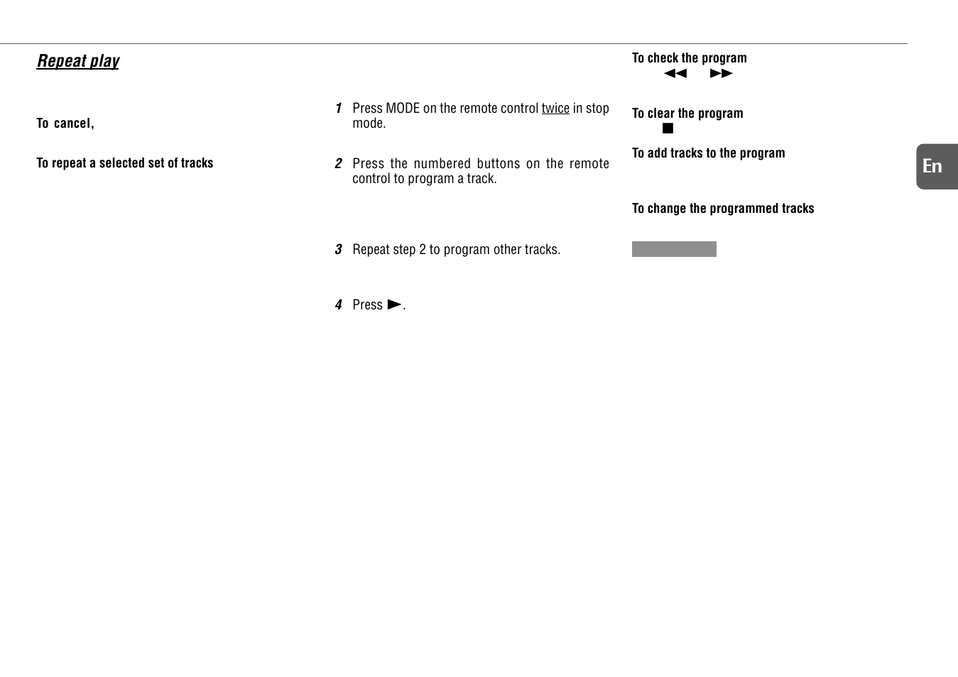 Programmed playback | Aiwa XR-M131 User Manual | Page 9 / 18