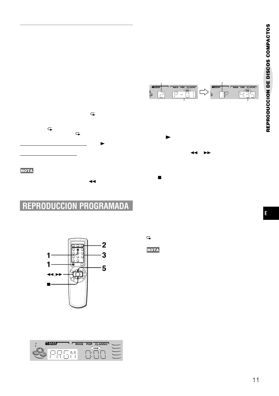 Reproduccion programada, Reproduccion aleatoria/repeticion de reproduccion | Aiwa NSX-AJ14 User Manual | Page 30 / 56