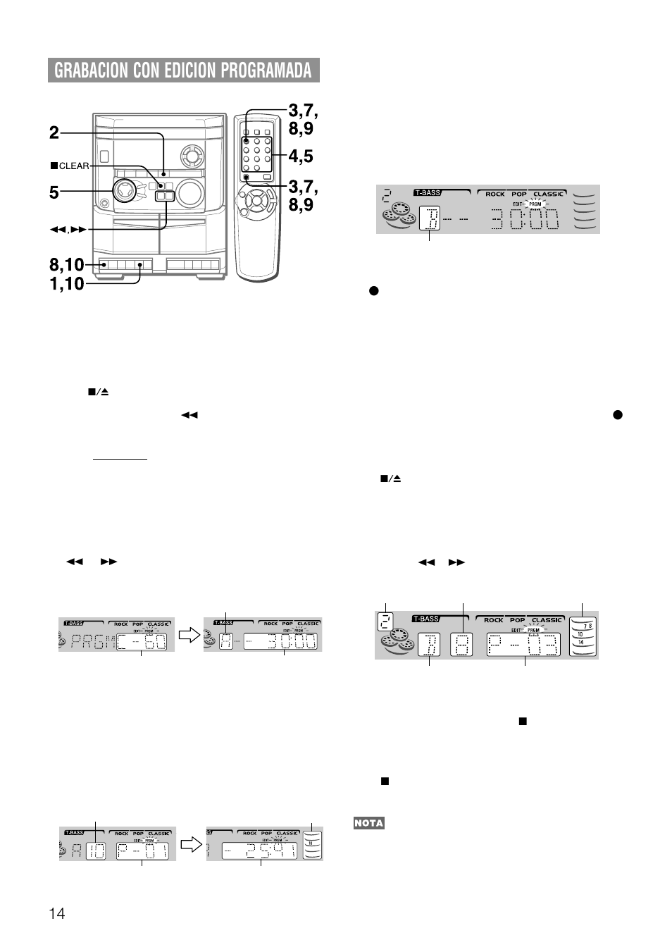 Grabacion con edicion programada | Aiwa NSX-AJ14 User Manual | Page 33 / 56