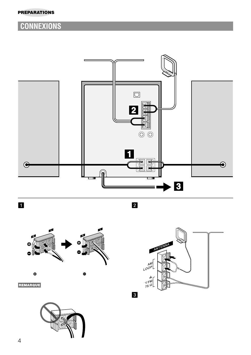 Connexions | Aiwa NSX-AJ14 User Manual | Page 41 / 56