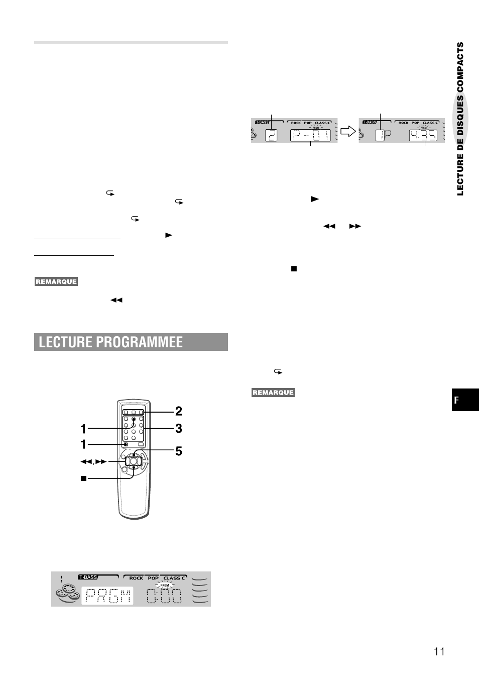 Lecture programmee, Lecture aleatoire/repetee | Aiwa NSX-AJ14 User Manual | Page 48 / 56