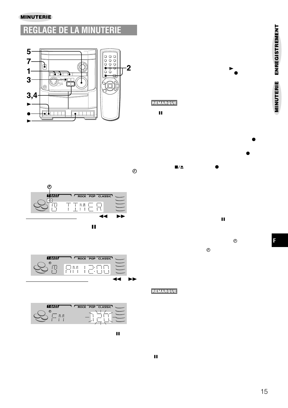 Reglage de la minuterie | Aiwa NSX-AJ14 User Manual | Page 52 / 56