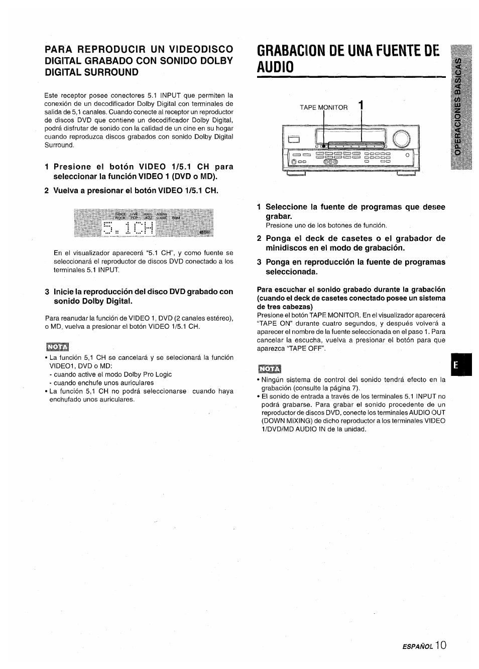 Grabacion de una fuente de audio | Aiwa AV-D30 User Manual | Page 29 / 56