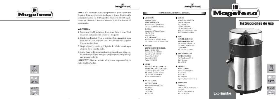 Magefesa IM Babel Plus User Manual | 2 pages