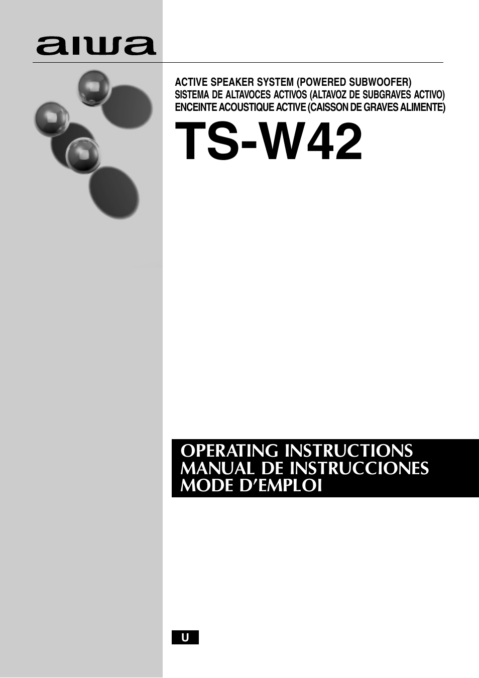 Aiwa TS-W42 U User Manual | 10 pages