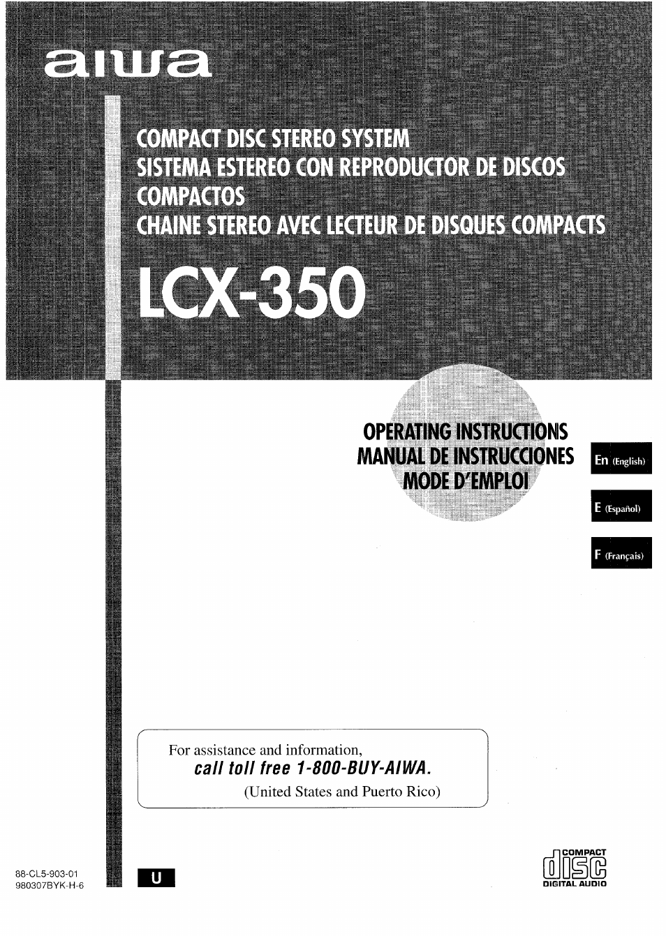 Aiwa LCX-350 User Manual | 64 pages