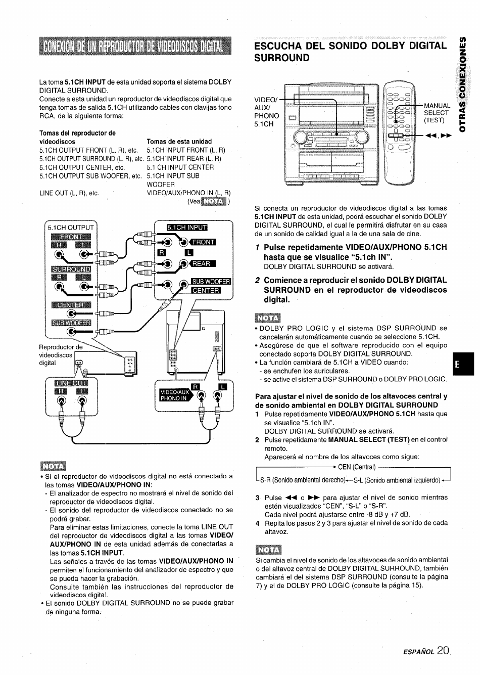 Escucha del sonido dolby digital surround, Ühhbhhh | Aiwa Z-VR55 User Manual | Page 43 / 68