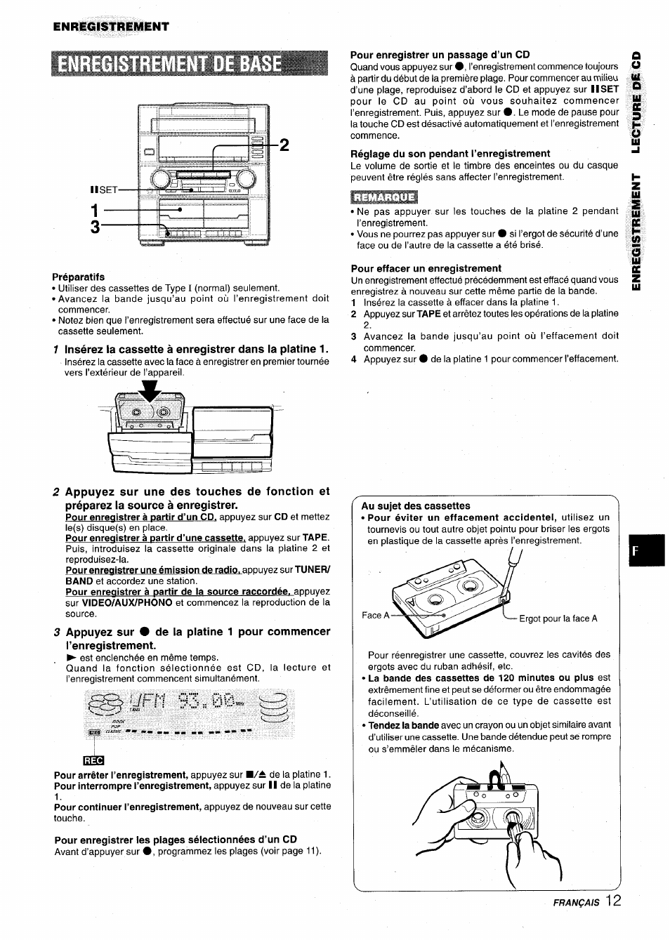 Enregistrem | Aiwa Z-VR55 User Manual | Page 57 / 68