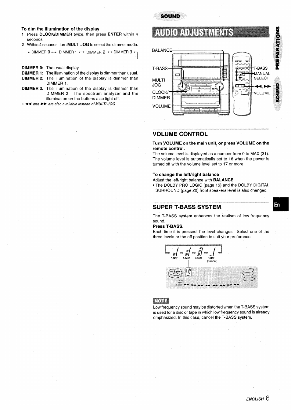 Volume control, Super t-bass system | Aiwa Z-VR55 User Manual | Page 7 / 68