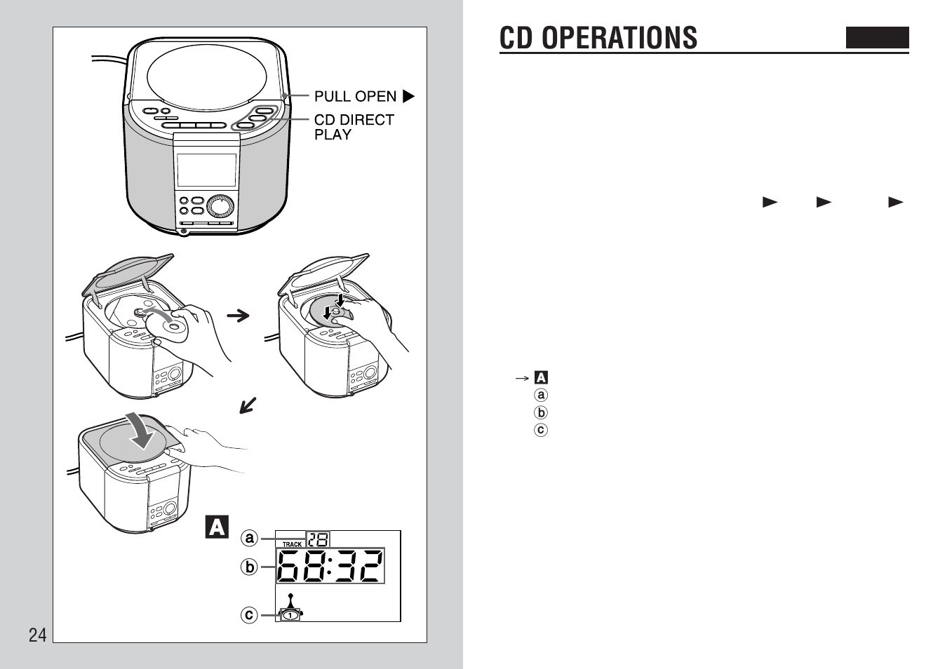 Cd operations | Aiwa FR-TC5000 User Manual | Page 24 / 48