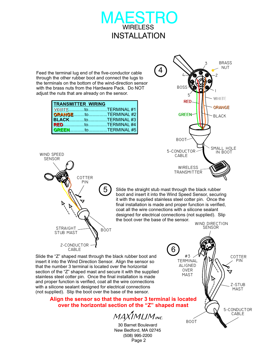 Maestro, Installation, Wireless | Maximum Wireless Maestro User Manual | Page 2 / 16