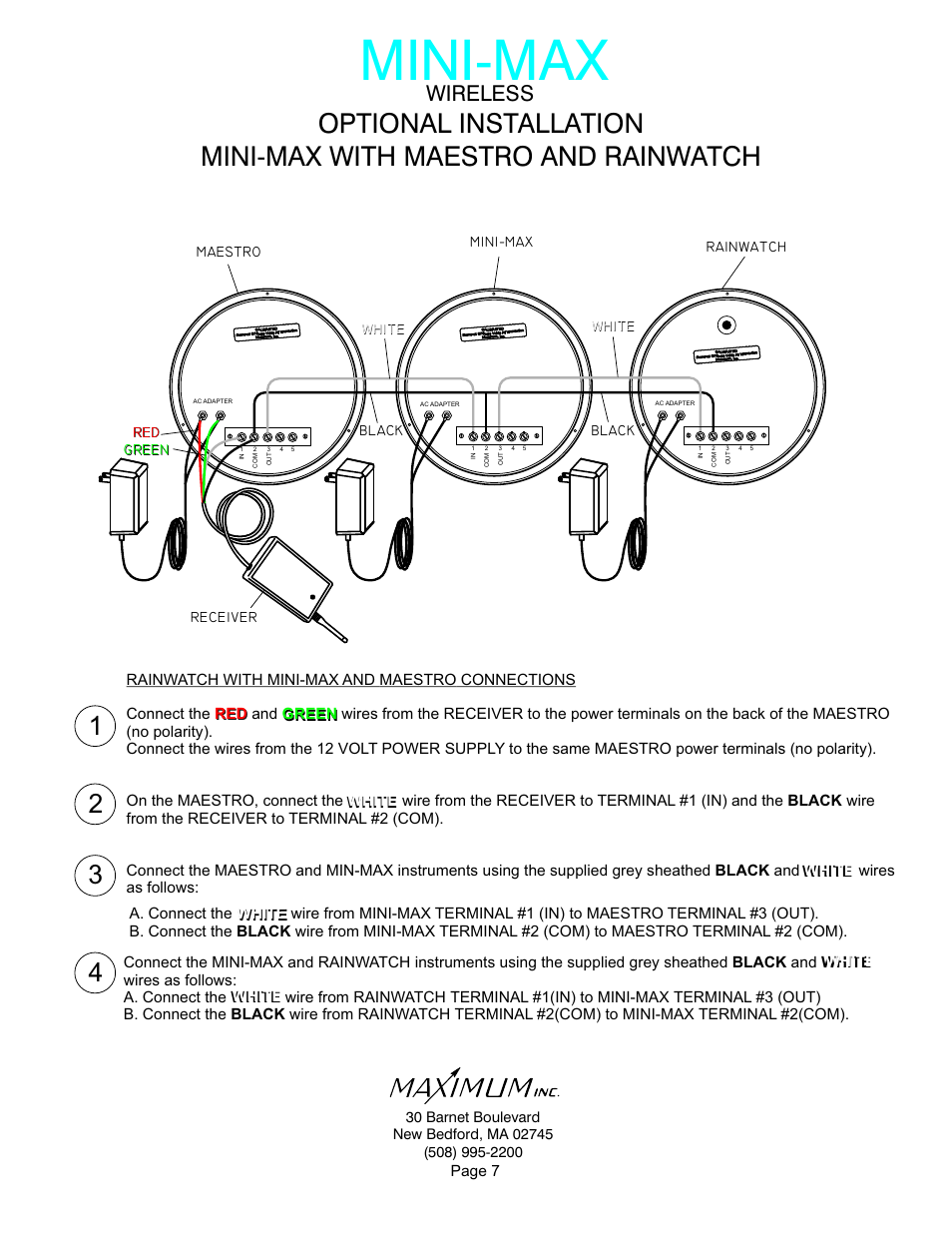 Mini-max, Wireless | Maximum Wireless Mini-Max User Manual | Page 7 / 14