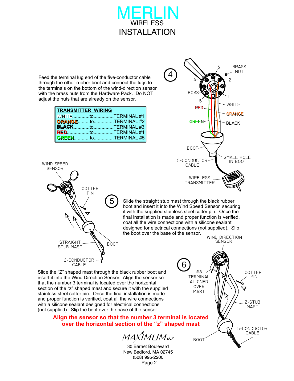 Merlin, Installation, Wireless | Maximum Wireless Merlin User Manual | Page 2 / 18