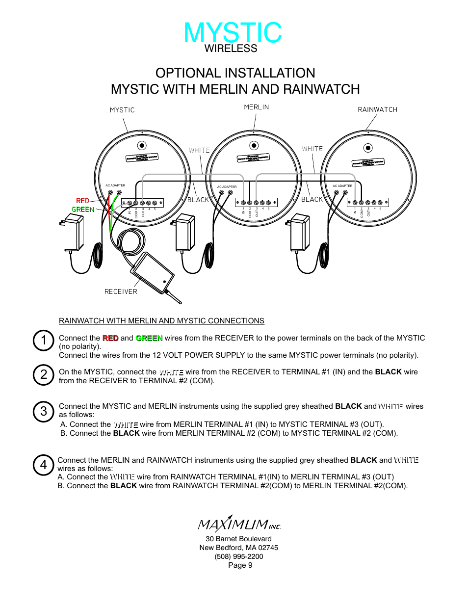 Mystic, Wireless | Maximum Wireless Mystic User Manual | Page 9 / 17