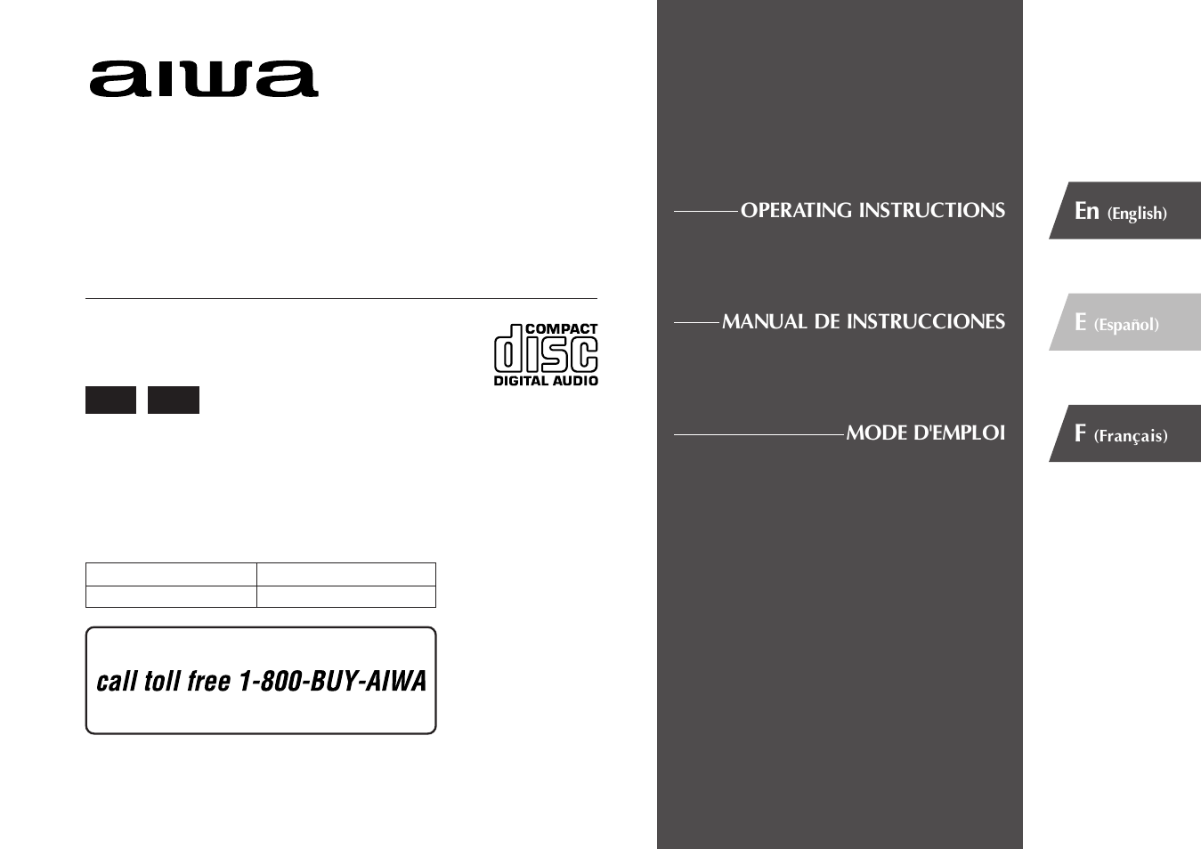 Aiwa XR-EM20 User Manual | 20 pages