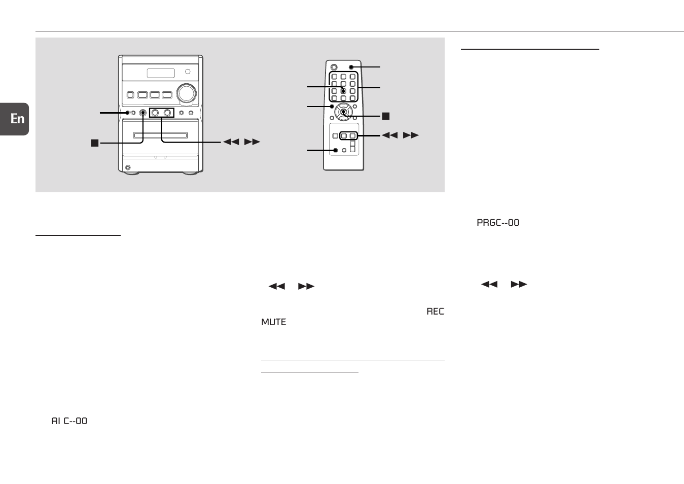 Edited cd recording, 14 en, Ai edit recording | Programmed edit recording | Aiwa XR-EM20 User Manual | Page 14 / 20