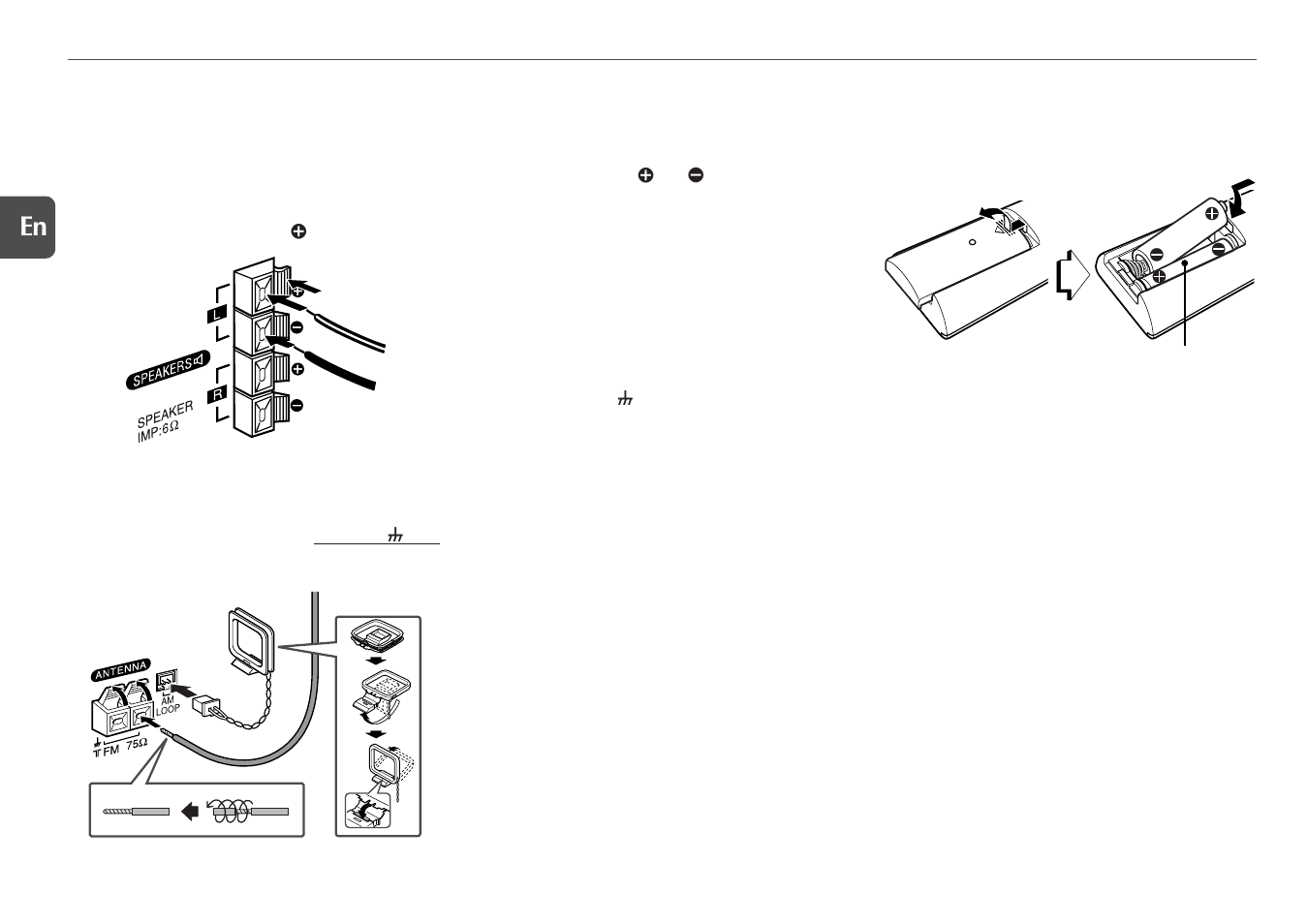 Preparations, Remote control, Connection | Aiwa XR-EM20 User Manual | Page 4 / 20