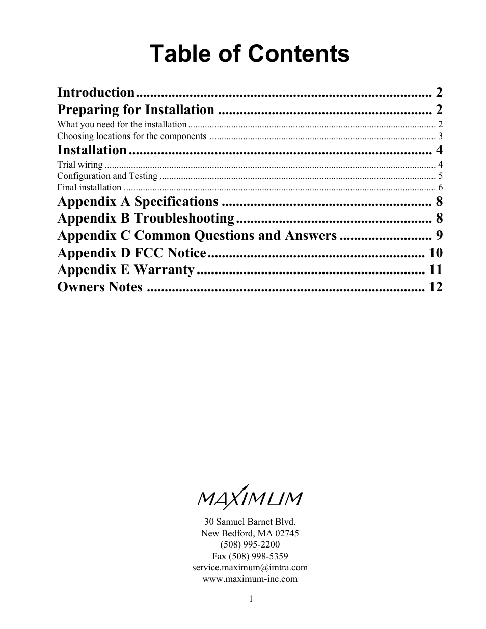 Maximum Summit User Manual | Page 2 / 13