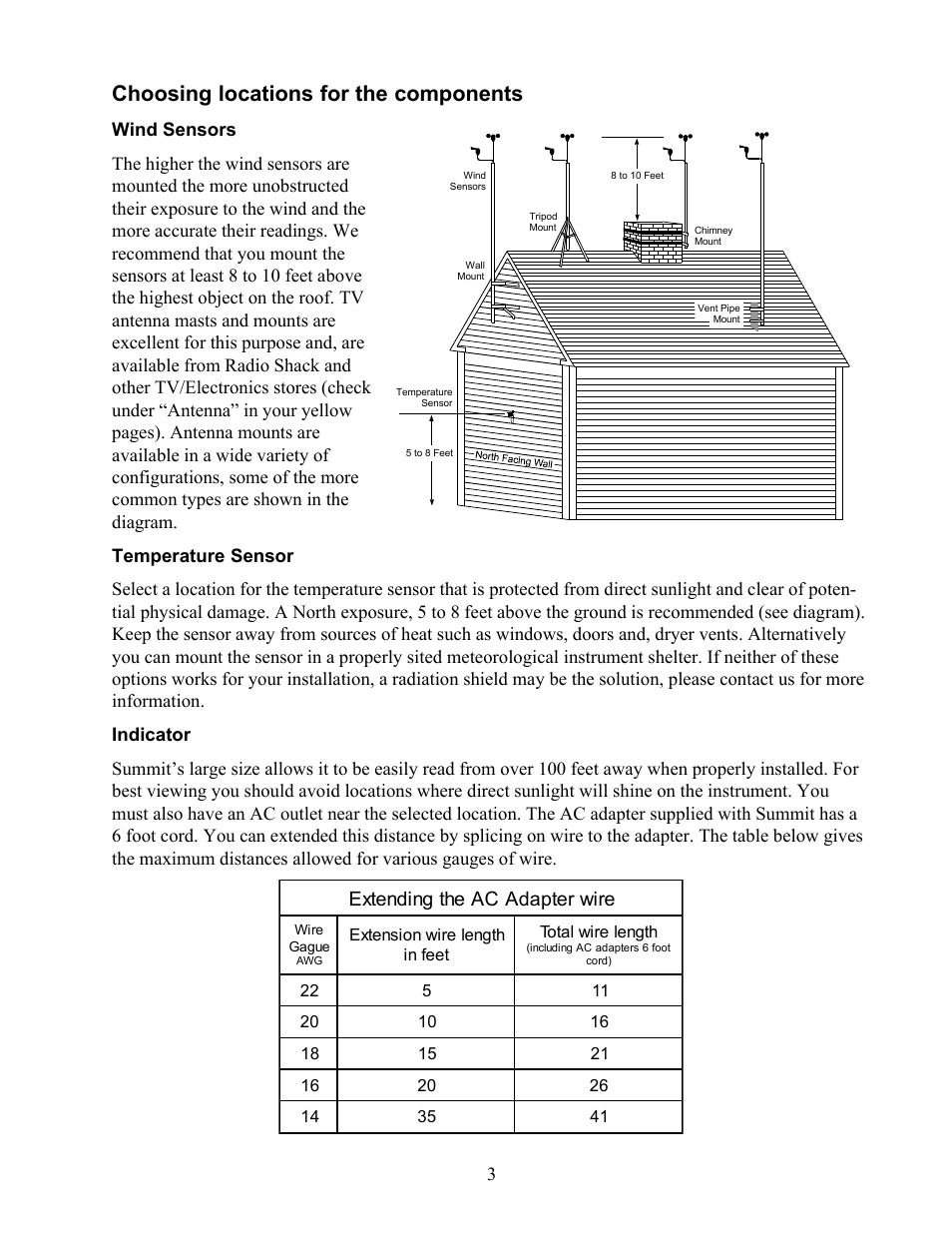 Choosing locations for the components | Maximum Summit User Manual | Page 4 / 13