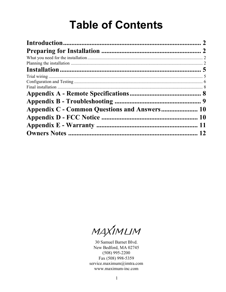 Maximum Summit Remote User Manual | Page 2 / 13