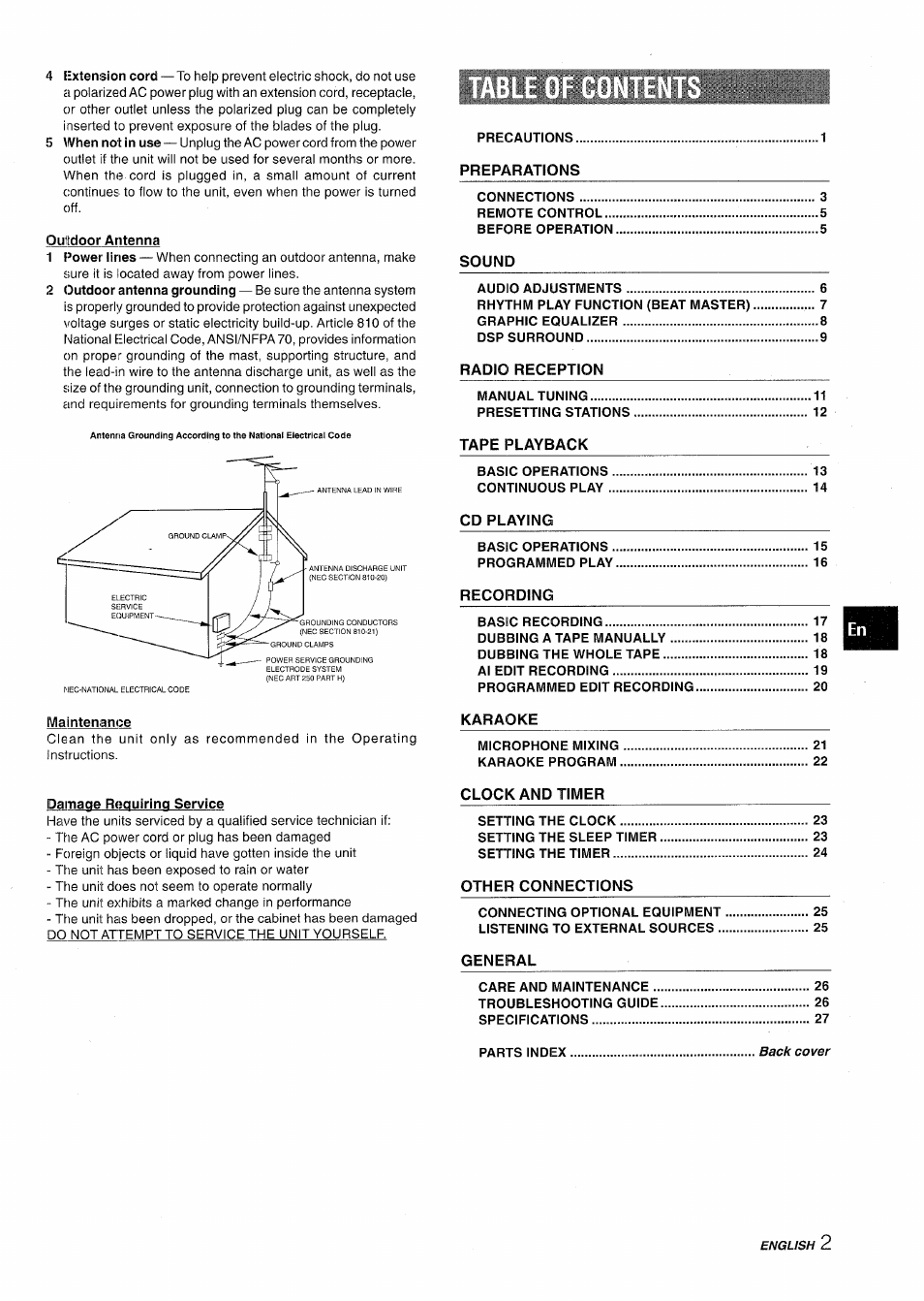 Aiwa NSX-A909 User Manual | Page 3 / 88