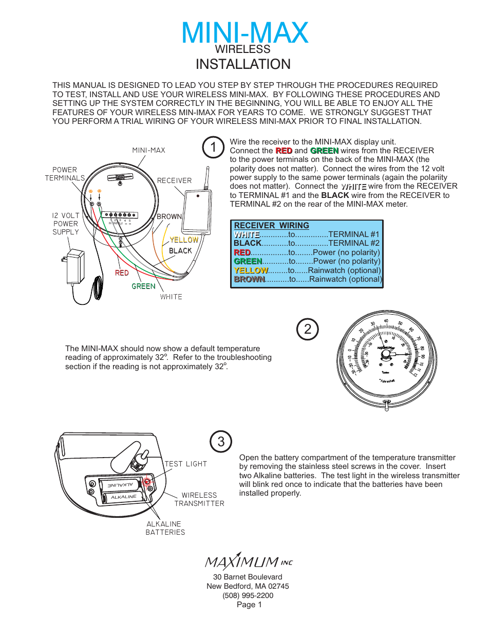 Maximum Wireless Mini-Max (2006-2012) User Manual | 14 pages