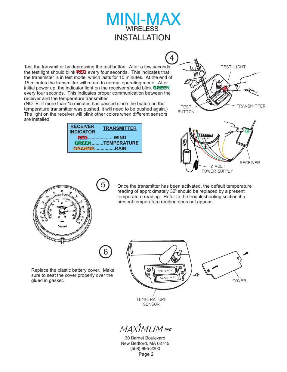 Mini-max, Inst tion alla, Wireless | Maximum Wireless Mini-Max (2006-2012) User Manual | Page 2 / 14