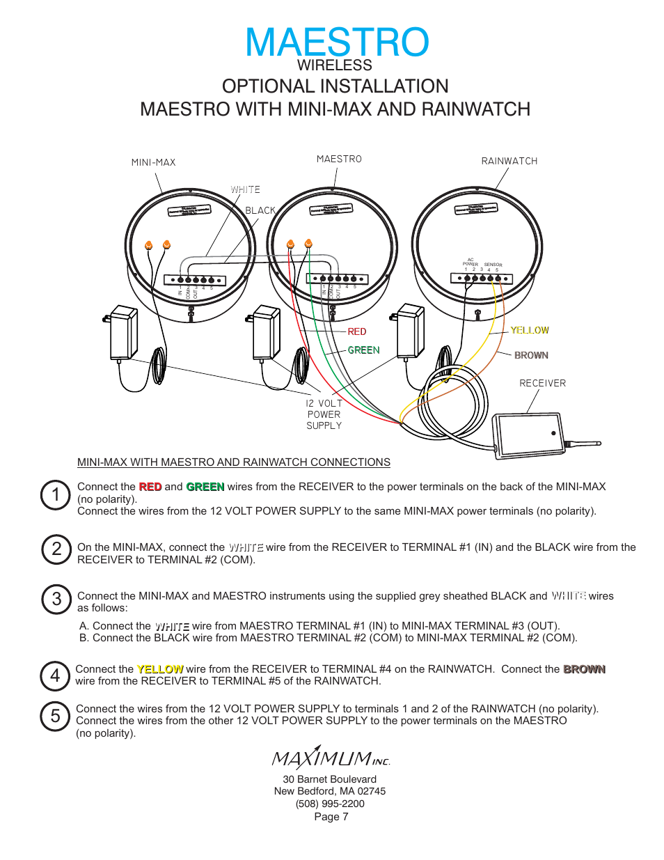 Maestro, Wireless | Maximum Wireless Mini-Max (2006-2012) User Manual | Page 7 / 14