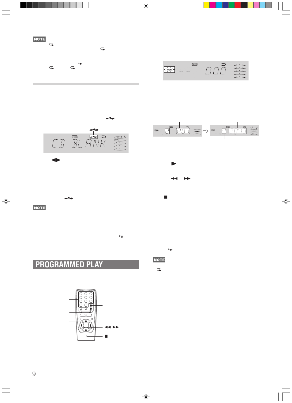 Programmed play, Blank skip play | Aiwa XR-M150 User Manual | Page 10 / 20