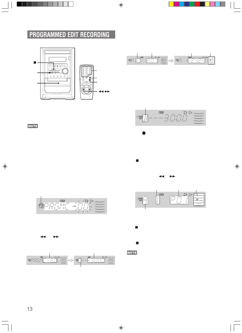 Programmed edit recording | Aiwa XR-M150 User Manual | Page 14 / 20