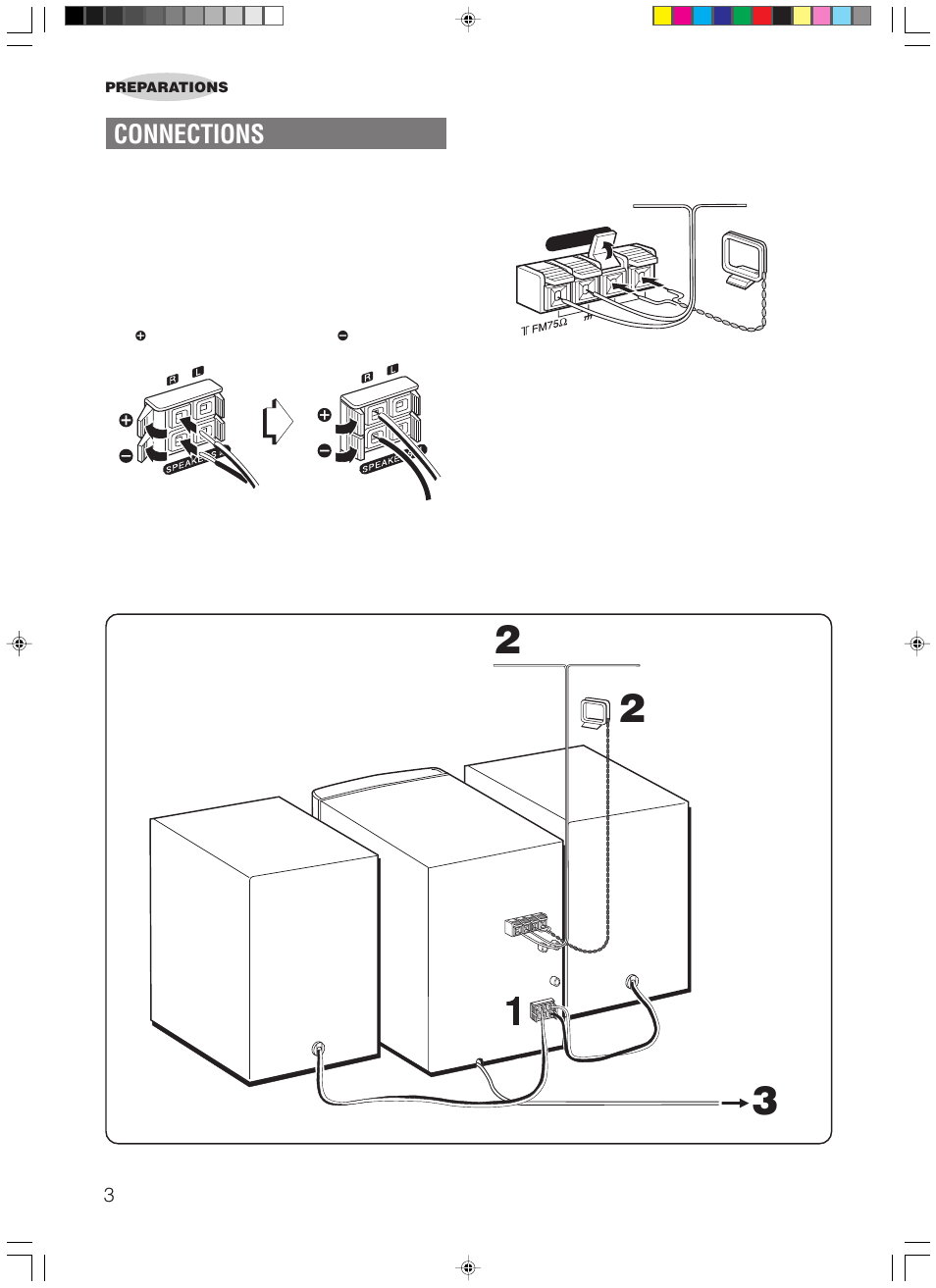 Connections | Aiwa XR-M150 User Manual | Page 4 / 20