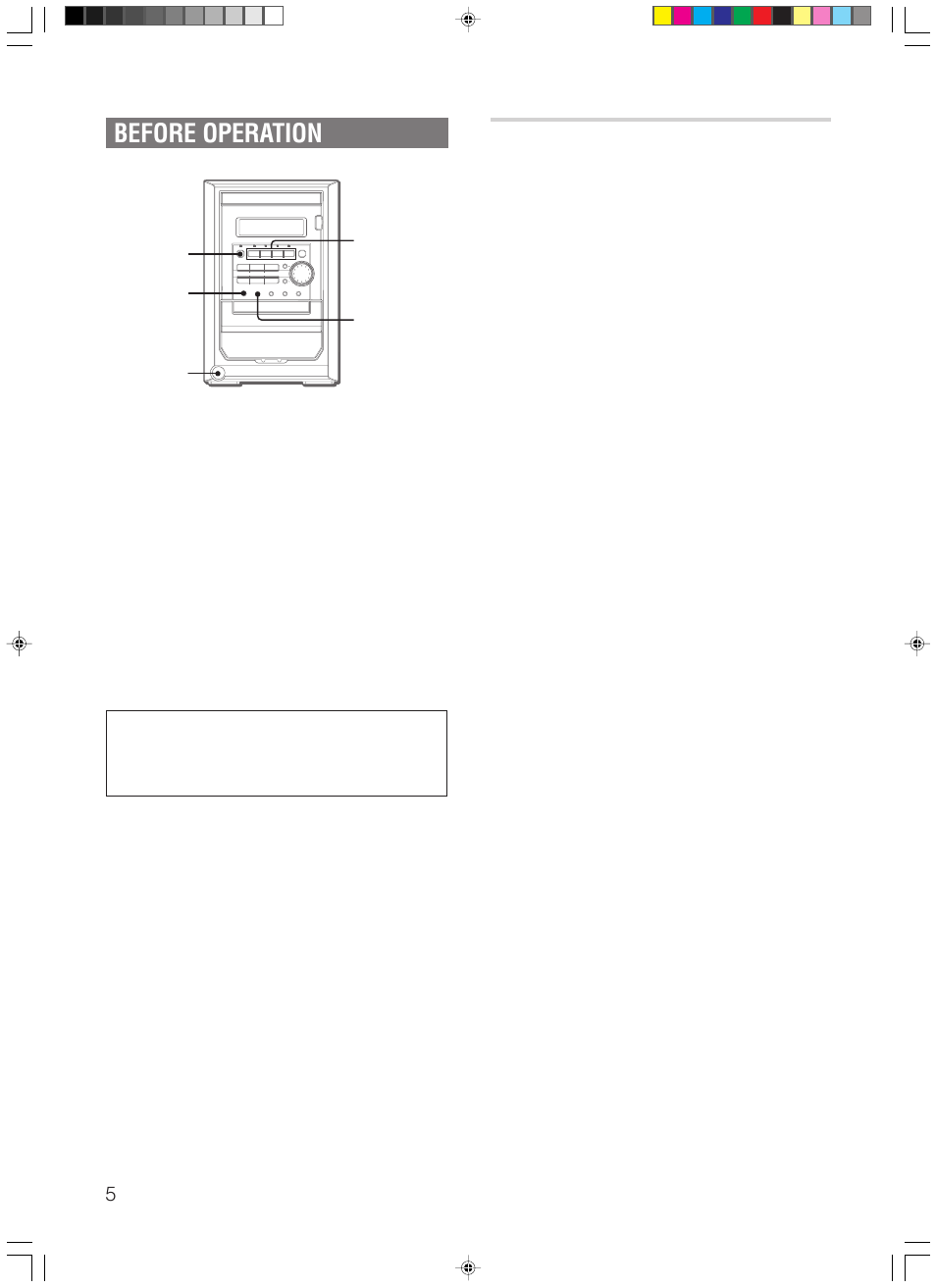 Before operation, Setting eco (power economizing) mode | Aiwa XR-M150 User Manual | Page 6 / 20